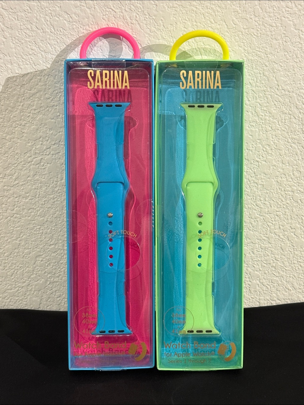 SARINA Blue and Green Silicone Watch Bands for Smartwatches